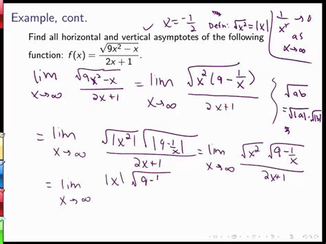 1.4: Limits at Infinity and Horizontal Asymptotes : End .